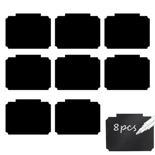 8 Stück Korb Etiketten Clips,PVC Clip Etikettenhalter,Schwarze Clips Etikette,Abnehmbare Clips Etiketten, Regal Etikettenhalter, Label Halter für Lagerung Körbe von Rakiuty