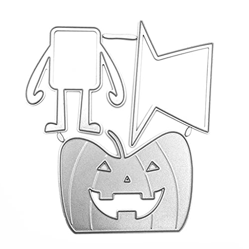 Halloween Einschüchternder Kürbis für den Kopf, Karbonstahl, Stanzformen für Scrapbooking, Fotoalbum, Papierkarten, dekorative Karten, Kanten von Ralondbey