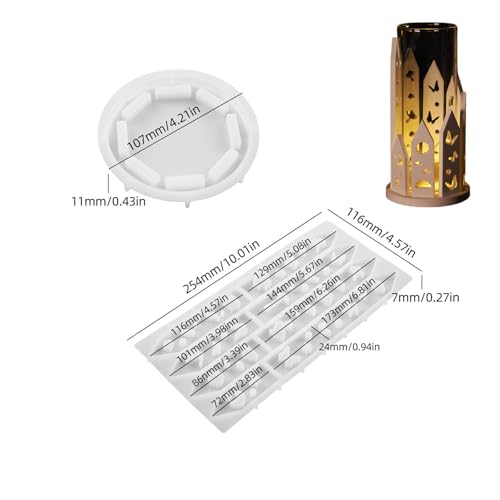 Ralondbey Epoxidharz-Form, Silikonformen für Harzguss, Silikonform, Handarbeit, Ornamente, Hausform für Kerzenständer und Harz für Heimbüro-Dekoration von Ralondbey