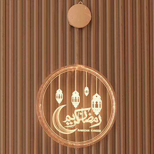 Ralondbey Runde Lichtdekoration, islamische Party-Dekoration, Dekoration für Innenbereich, Zuhause, Vintage-Hintergrundbeleuchtung von Ralondbey
