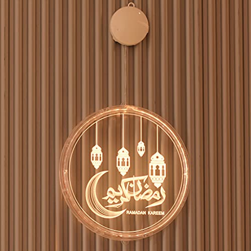 Ralondbey Runde Lichtdekoration, islamische Party-Dekoration, Dekoration für den Innenbereich, Zuhause, Vintage-Hintergrundbeleuchtung von Ralondbey