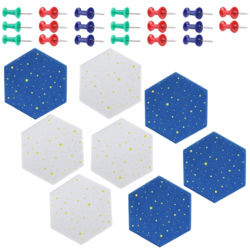 Ralondbey Sechseckige Korktafel Mit Pinnwand Selbstklebende Pinnwand Filzpinnwand Für Memos Notizen Fotos Zeitpläne von Ralondbey