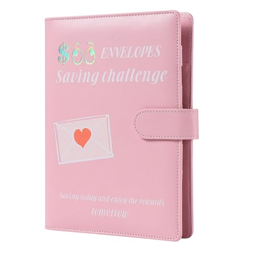 Rancrvy 100 Umschläge A5 Geldspar-Binder -Binder -Budgetbinder mit Geldumschlägen Rosa 1 Set von Rancrvy