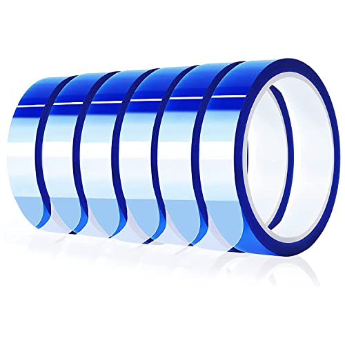 Rancrvy 6 Rollen 20 Mm X 33 M Blaues WäRme Band, HitzebestäNdiges Hoch Temperatur Klebeband, WäRme üBertragung Band für WäRme Sublimation Presse von Rancrvy