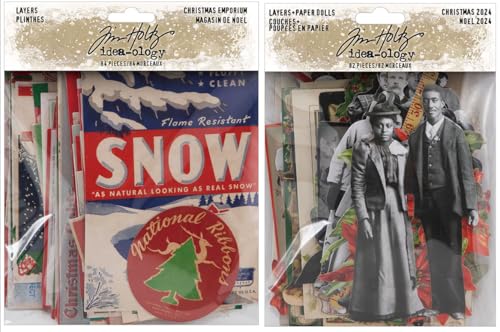 Bundle Idea-Ology - Tim Holtz - Weihnachten - Schichten und Papierpuppen und Schichten - Emporium - Winter 2024 Release - TH94414 und TH94420 von Ranger Ink