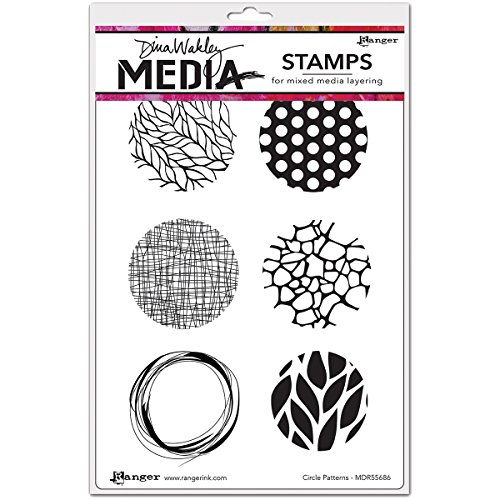 Dina Wakley Media Cling Stamps 6"X9"-Circle Patterns von Ranger