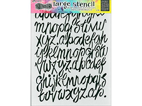 Dyan Reaveley's Dylusions Stencils 9"X12"-Modern Script von Ranger