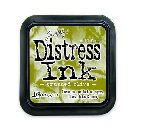 Ranger 431542 Tim Holtz Distress Ink Pad, Crushed Olive, 7.5 x 7.5 x 29 cm von Ranger