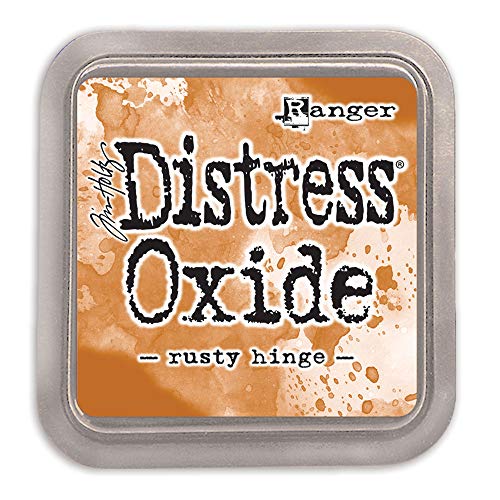 Ranger 554291 Scattered Straw-a 2x2 Raised Pad, with Water-Reactive Dye Ink Tim Holtz Distress Oxide Stempelkissen Rusty Hinge, Gelb, 7, 6 x 7, 6 cm von Vaessen Creative