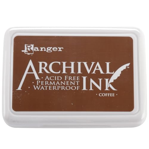 Ranger AIP-31451 Coffee Archiv-Stempelkissen, Braun, c1 von Ranger