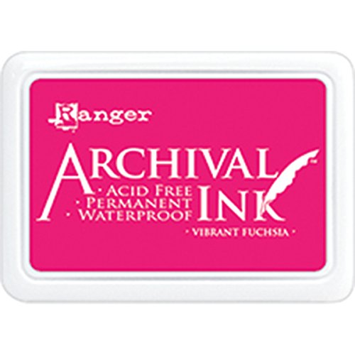Ranger Archival Stempelkissen Vibrant Fuchsia, Pink, Synthetisches Matrial, Rose, 6.9 x 9.8 x 1.8 cm von Ranger