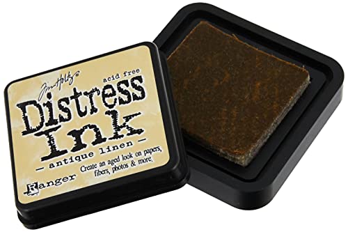 Ranger DIS-19497 Tim Holtz Distress Ink Pad, Kunststoff, Antique Linen, 7.5 x 7.5 x 2 cm von Ranger