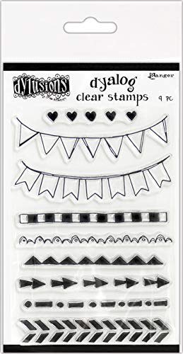 Ranger DYB65388 Dyan Reaveley's Dylusions transparente Stempel, 10,2 x 20,3 cm am Rand, Farblos, M von Ranger