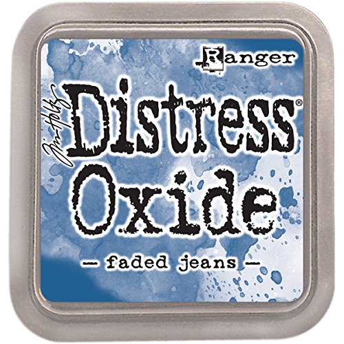 Ranger Distress Oxide Ink Pad Stempelkissen Faded Jeans, Blau, 7.6 x 7.6 x 1.9 cm von Ranger