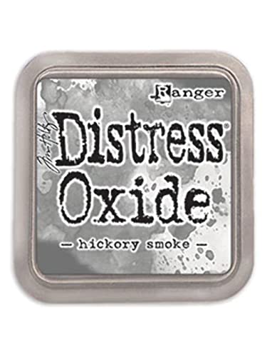 Ranger Tim Holtz Distress Oxide Pad-Hickory Smoke, synthetisches Material, grau, 7,5 x 7,5 x 1,9 cm von Ranger