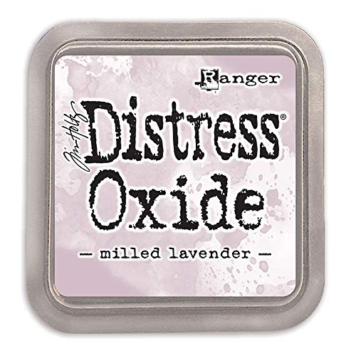 Ranger TDO56065 Pine Needles-a 2x2 Raised Pad, with Water-Reactive Dye Ink Tim Holtz Distress Oxide Stempelkissen Milled Lavender, Rosa, 7, 6 x 7, 6 cm von Vaessen Creative