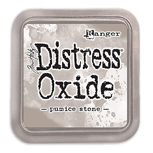 Ranger TDO56140 a 2x2 Raised Pad, with Water-Reactive Dye Ink Tim Holtz Distress Oxide Stempelkissen Pumice Stone, Grau, 7, 6 x 7, 6 cm von Vaessen Creative