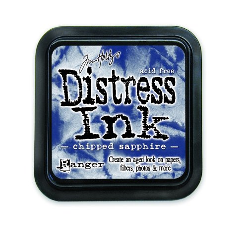 Ranger Tim Holtz Distress Ink Pad, Kunststoff, Chipped Sapphire, 7.5 x 7.5 x 28 cm von Ranger