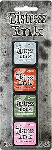 Ranger Tim Holtz-Distress Mini Ink-Kit 16, verschiedene 2,5 x 2,5 cm, TDPK76339 von Ranger