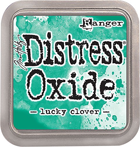 Ranger Tim Holtz Distress Oxide Ink pad Lucky Clover, Synthetisches Matrial, Grün, 7.5 x 7.5 x 1.9 cm von Ranger