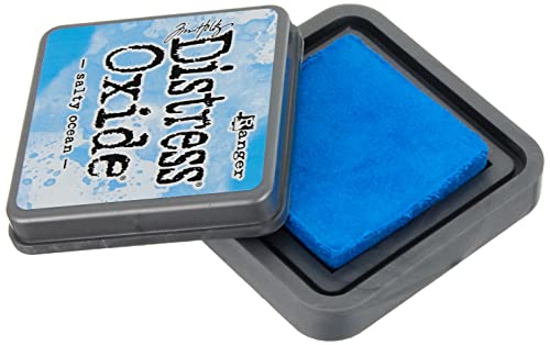 Ranger Tim Holtz Distress Oxide Ink pad Salty Ocean, Synthetisches Matrial, Blau, 7.5 x 7.5 x 1.9 cm von Ranger