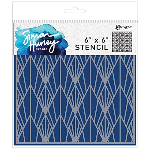 Simon Hurley create. Layering Stencil 6"X6"-Deco Diamonds von Ranger