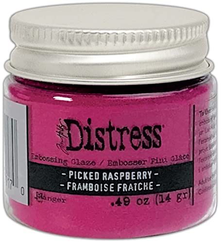 Tim Holtz - Ranger TDE79170 Embossing-Glaze-Raspberry, Himbeere gepflück, 14 g (0.49 oz) von Ranger