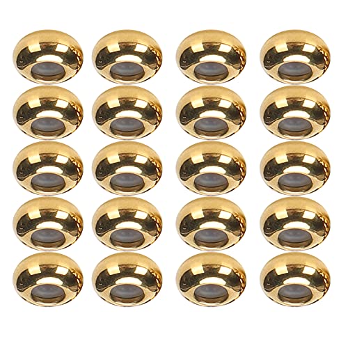 Rankomu Abstandshalter, Abstandshalter, Edelstahl, 20 Stück, Gold, 7 x 3,5 x 1,2 mm, glatte, runde, nahtlose lose Perlen für DIY-Armbänder, Schmuckherstellung von Rankomu