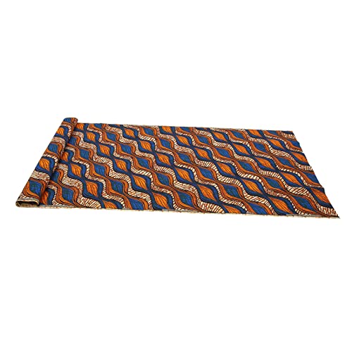 Rankomu Afrikanischer Stoff, afrikanischer Polyester-Wachsdruck, 6 Meter, verschiedene bunte geometrische Muster, doppelseitiges Polyester, geometrischer Druck, DIY-Kleider FP6233 von Rankomu