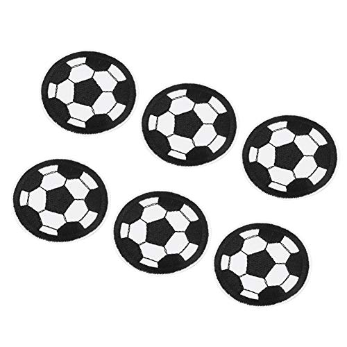 Rankomu Applique Craft Embroidered Patch, DIY Decoration Cloth Sticker for Clothing, Iron on Sew Applique Craft Accessories, 10 x 8 cm, Football Design von Rankomu