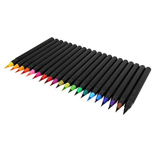 Rankomu Art Supplies Aquarellstift-Set, 20 Stück Nylonfaser-Haarpinsel mit 1 Füllfederhalter, Kunstmalzubehör von Rankomu