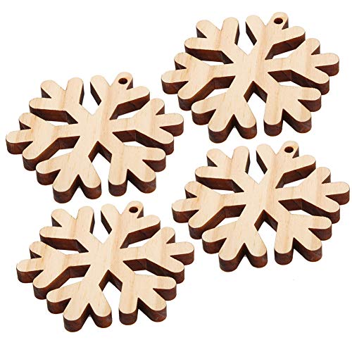 Rankomu Craft Holz Hängeteller, 10 Stück, DIY Bastelbedarf für Weihnachtsbaumschmuck und Neujahrsdekoration, 10 cm Durchmesser, Naturholz-Finish von Rankomu