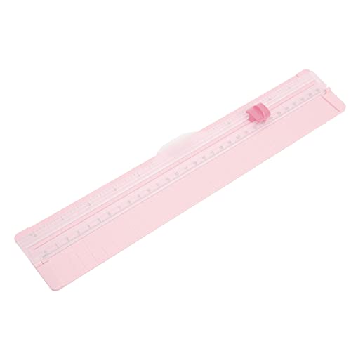 Rankomu Craft Paper Trimmer Portable Paper Cutter Compact DIY Bidirektional Blade Trimmer HD Scale Light Pink ABS Plastic Ideal for Scrapbook Supplies Photos, 30cm Long von Rankomu