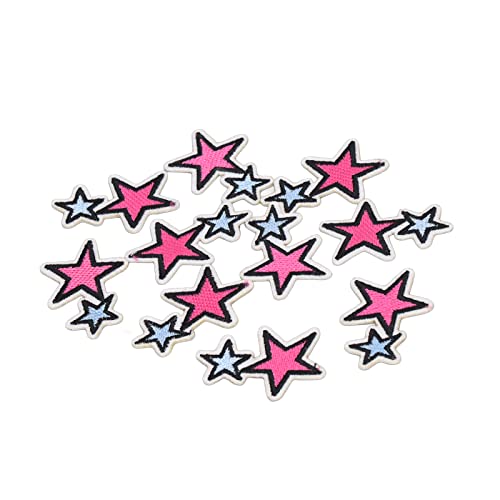 Rankomu DIY Patch 10 Pcs Embroidered Star Shape Iron On Patches, Colorful Sewing Patches for DIY Clothing and Pillowlow, Covers Breakages and Stains, 5 x 5 cm von Rankomu