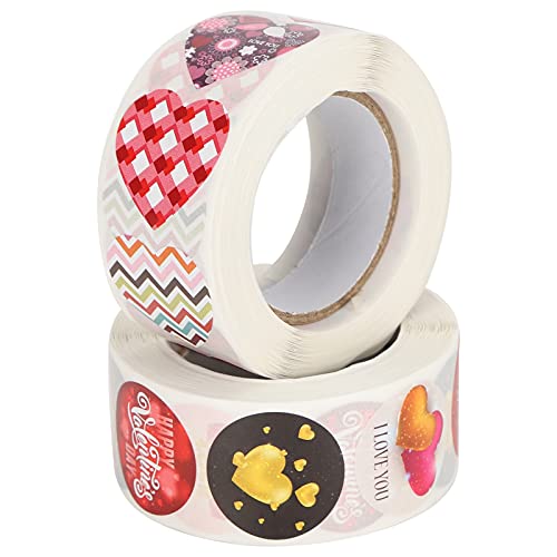 Rankomu Dekoratives Klebeband, 2 Stück, Aufkleberrolle, Washi-Tape, roter Hintergrund, Liebe, bedruckt, dekorative Aufkleber für Bastelarbeiten, Scrapbook und Geschenkverpackungen, Schreibwarenbedarf von Rankomu