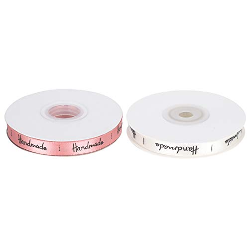 Rankomu Geschenkpapier, Satinband, 2 Stück, Verpackungsband für Bastelarbeiten, Dekoration, Alphabetband für Geschenke, Geschenkverpackung, 2,5 cm breit, verschiedene Farben von Rankomu