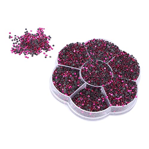 Rankomu Hotfix Strasssteine Hotfix Strasssteine Glänzend Transparent Nail Art Zubehör Glas Strasssteine für Nägel, Kleidung und Schuhe, Rosa S601 von Rankomu