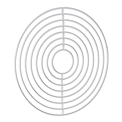 Rankomu Kartenherstellungsbedarf, Metall-Stanz-Set, runde Form, dekorative Stanzformen für Kartenherstellung, leichtes Bastelzubehör, ideal für DIY-Projekte, inkl. ES von Rankomu