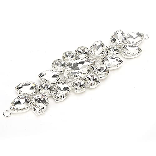 Rankomu Kristall Trim Kristall Strass Kette Band DIY Handwerk Zubehör zum Nähen von Hochzeitskleidern Taschen Schuhe Typ 2 1,5 cm breit dekorative Zierleiste von Rankomu