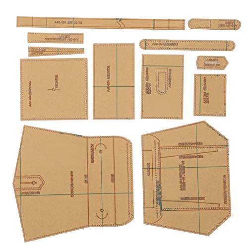 Rankomu Lederhandwerkswerkzeug, Acrylschablone, Lederhandwerksmuster für Handtasche, einzelne Schultertasche, DIY, klar, Ledermuster-Vorlagen, Lederwaren, Acryl-Schablone, Lederhandwerk von Rankomu