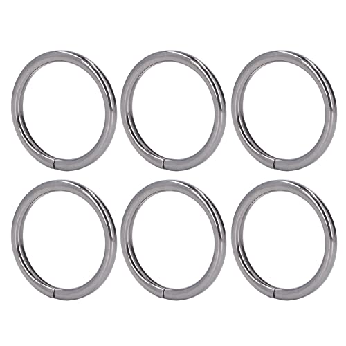 Rankomu Metallringe, Metall-O-Ringe, 20 Stück, 4 x 32 mm, Eisen, stabile multifunktionale graue Metallschlaufen zum Basteln von Rankomu