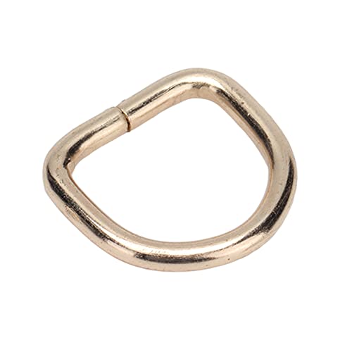 Rankomu Metallringe, Premium-D-Ringe aus Metall, stabiles Eisen, breite Anwendung, 2 x 11 x 11 mm, Gold, für Taschen, Kleidung, Geldbörse, 50 Stück von Rankomu