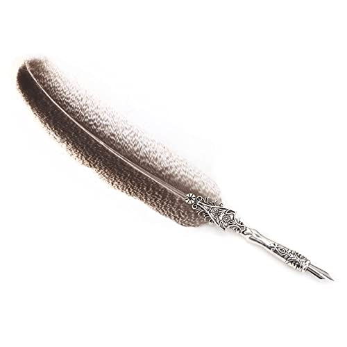 Rankomu Quill Dip Pen Vintage Europäische Feder Füllfederhalter Quill Dip Pen für Kalligraphie Home Decor Geschenk Antik Design Inklusive Tinte Nachfüllung Ele Schreibwerkzeug von Rankomu