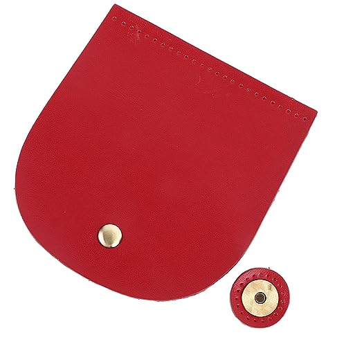 Rankomu Schultertaschenklappe Abdeckung Schultertasche Klappdeckel Rot Mikrofaser Leder Ersatz mit Magnetverschluss, DIY handgenähtes Zubehör für Frauen Handtasche, Bronze-Details von Rankomu