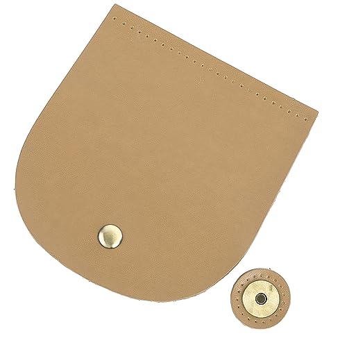 Rankomu Schultertaschenklappe Abdeckung Schultertasche Klappenabdeckung Ersatz Mikrofaser Leder handgenäht Magnet Schnappklappe Abdeckung für Frauen Handtasche Beige Bronze Zubehör von Rankomu