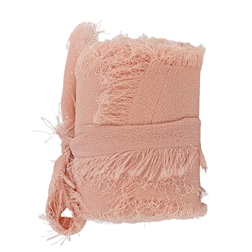 Rankomu Seidenband Chiffonband 5M, handgefärbtes Vintage-Band in Rosa, Polyester-Textur für Geschenkverpackung und Handwerk, ic Style SKU_HM2231602 von Rankomu