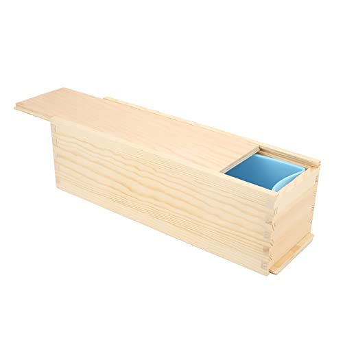 Rankomu Seife Silikon Seife Laib Kit, Himmelblau Silikon Seifenherstellung mit doppelt offener Holzbox, ideal für DIY Rose Handgemachte Seife, für hausgemachte Geschenke von Rankomu