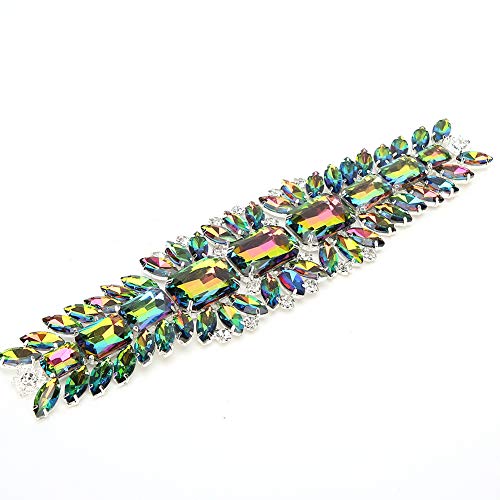 Rankomu Strass-Kette, Kristall-Strass-Kette, Band, bunte Strassbesatz zum Nähen, für selbstgemachte Hochzeitskleider, Taschen, Schuhe, dekoratives Bastelzubehör, 91 cm von Rankomu