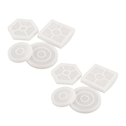 Rankomu Untersetzer s 8 Stück Silikon Untersetzer Gießform Set, DIY Epoxidharz Untersetzer Formen zum Basteln, Tassenmatten, Langlebiges Silikon, ideal für den Heimgebrauch von Rankomu