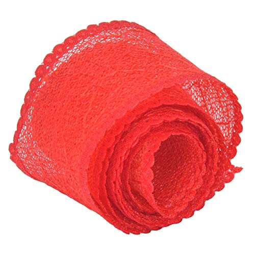 Rankomu Weihnachts-Geschenkband, rotes bedrucktes Polyester-Spitzenband, 4 Meter, dekorativer Geschenkverpackungsgürtel für Weihnachts-Krawatte, Festival-Verpackung, Stil 5 von Rankomu